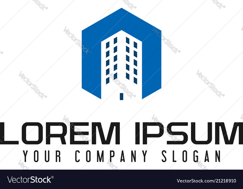 Building logo design concept template Vector Image Building logo design concept template