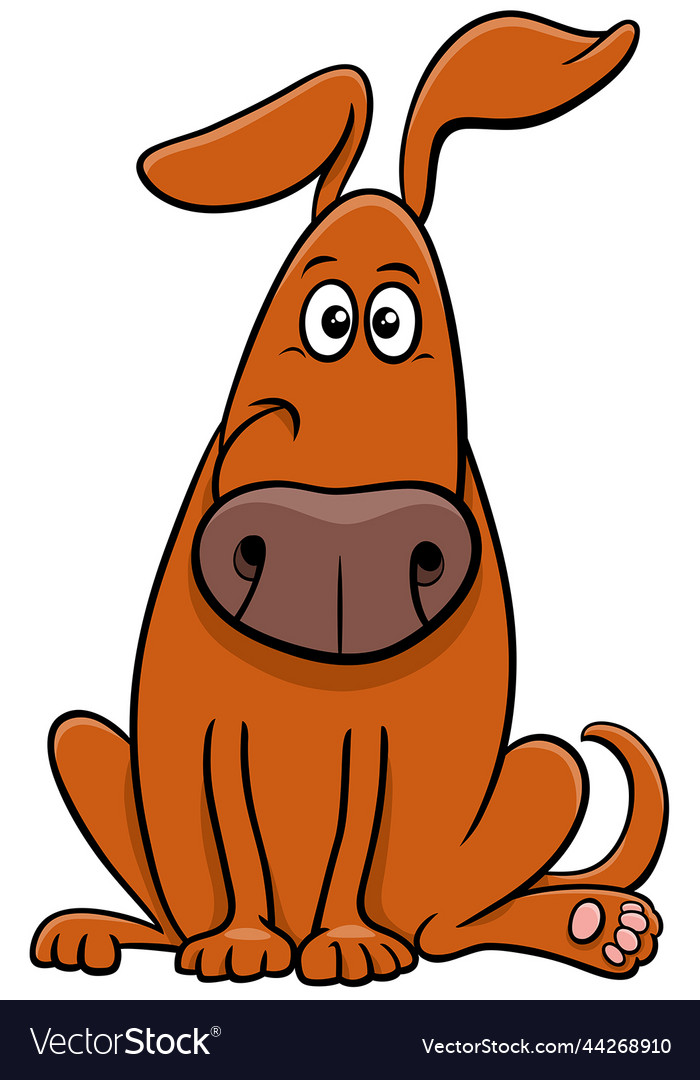 Cartoon funny dog comic animal character Vector Image