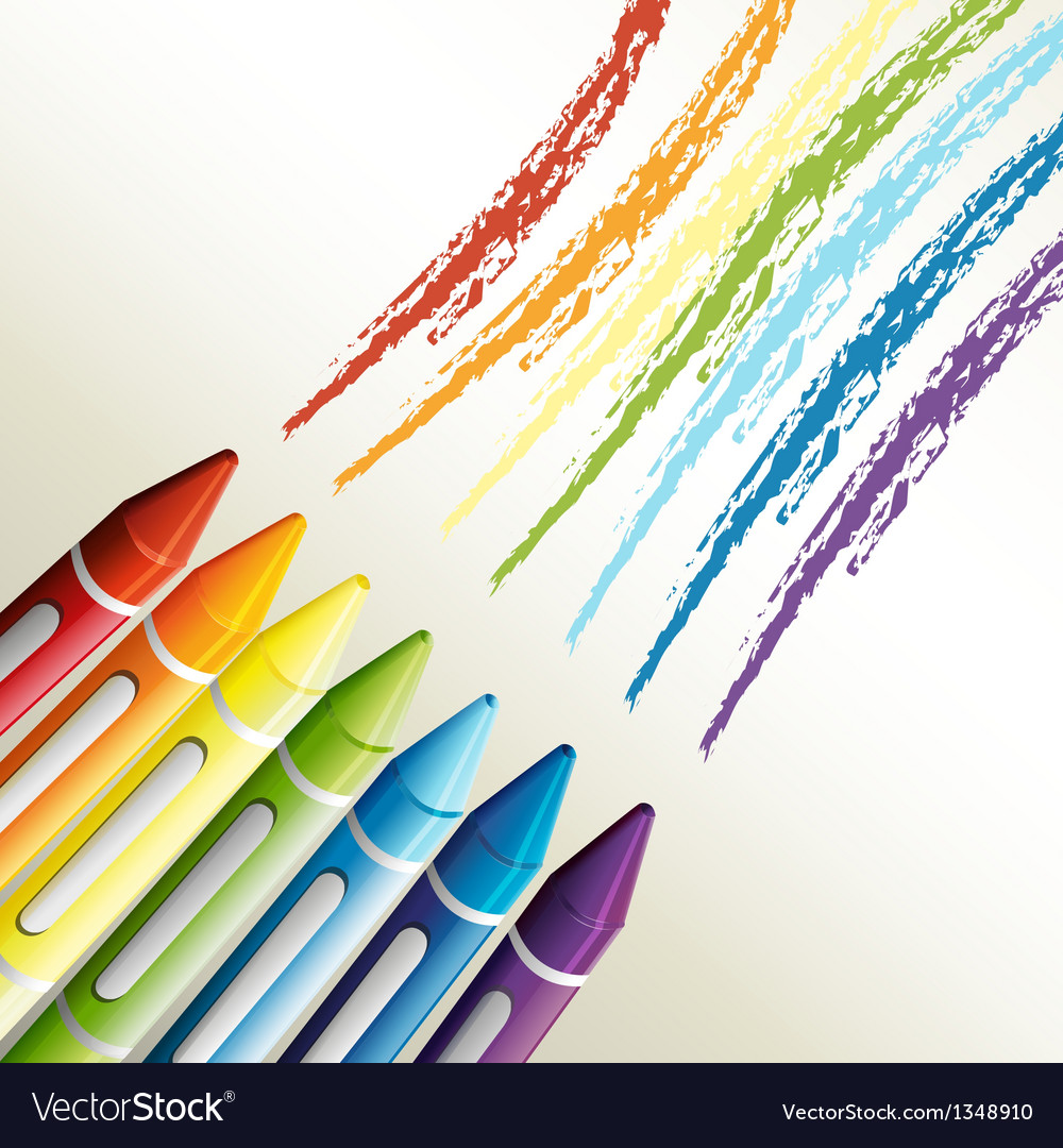 Colorful crayons Royalty Free Vector Image VectorStock