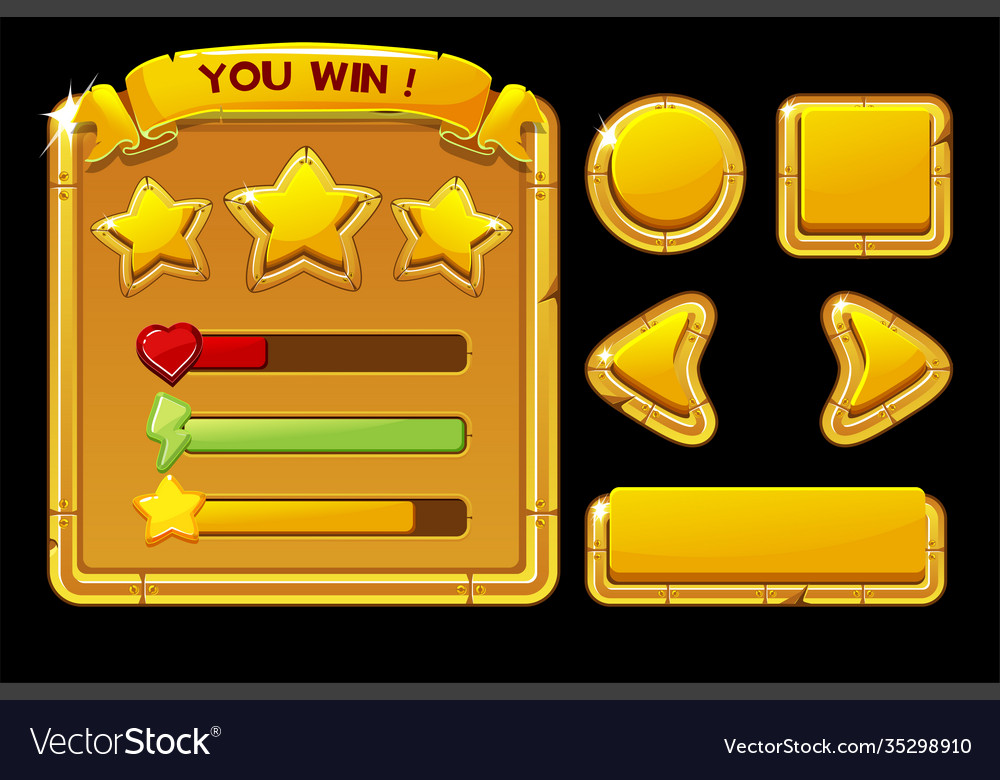 Concept golden user interface for game