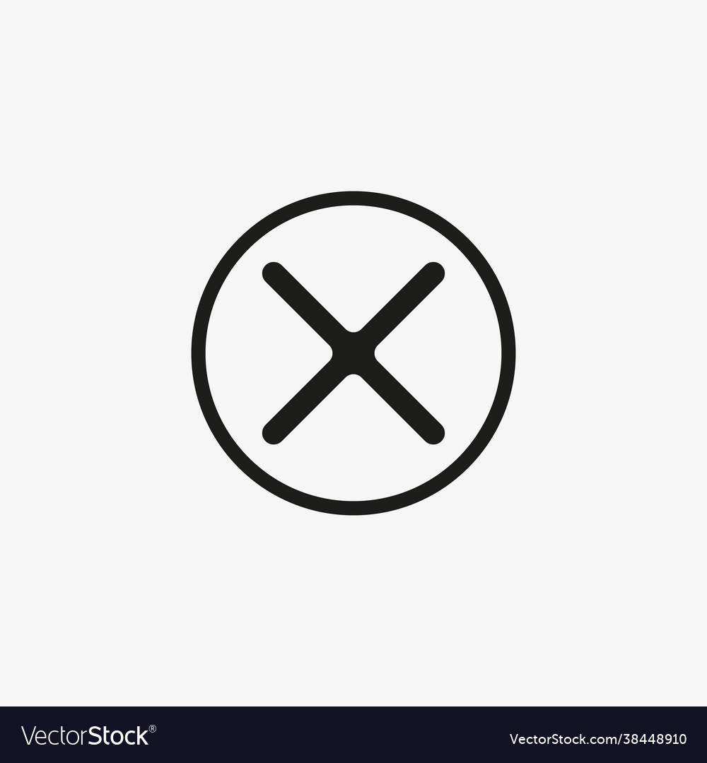 Cross button icon cancel close page