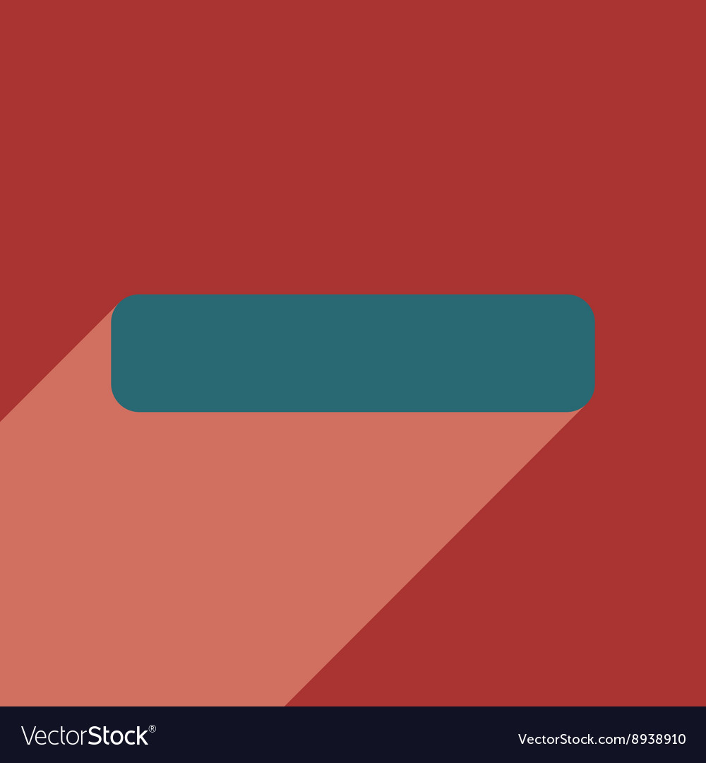 Flat with shadow icon and mobile application minus
