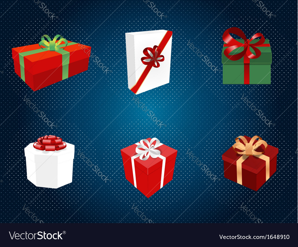 Gift boxes set Royalty Free Vector Image - VectorStock