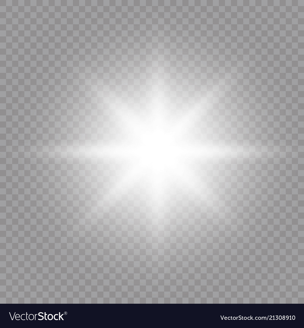 Glow light effect starburst with sparkles vector image Glow light effect starburst with sparkles