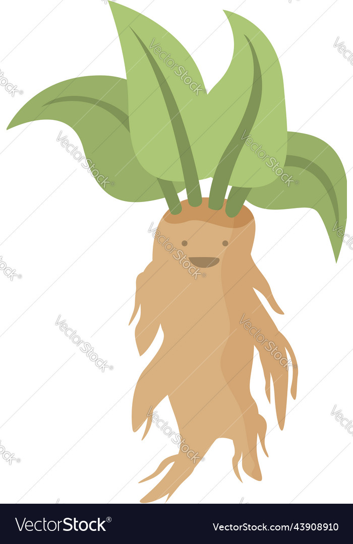 Premium Vector  Illustration of cute cartoon blue mandrake root in flower  pot