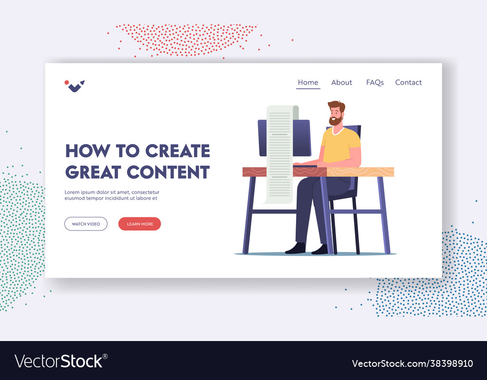 How to create great content landing page template