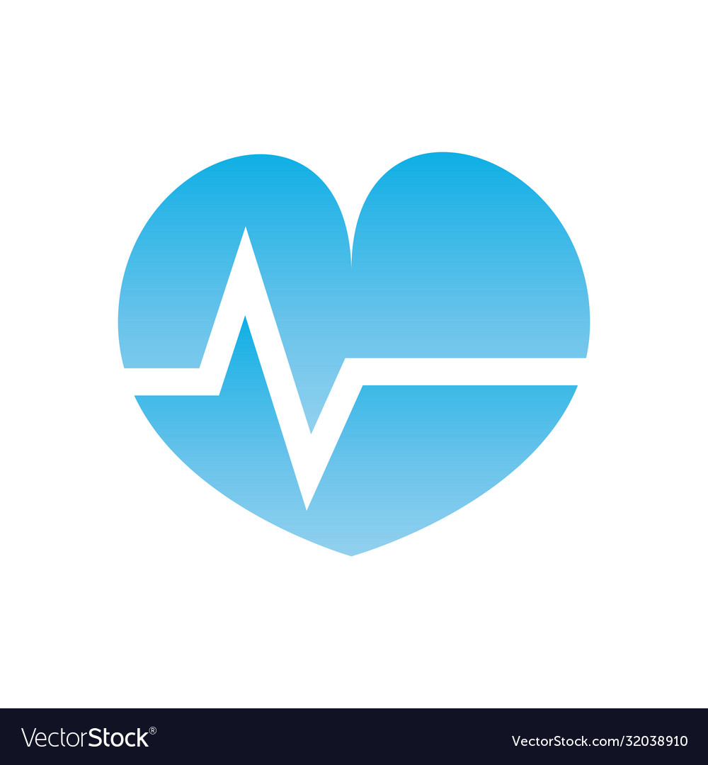 Isolated heart pulse gradient style icon Vector Image