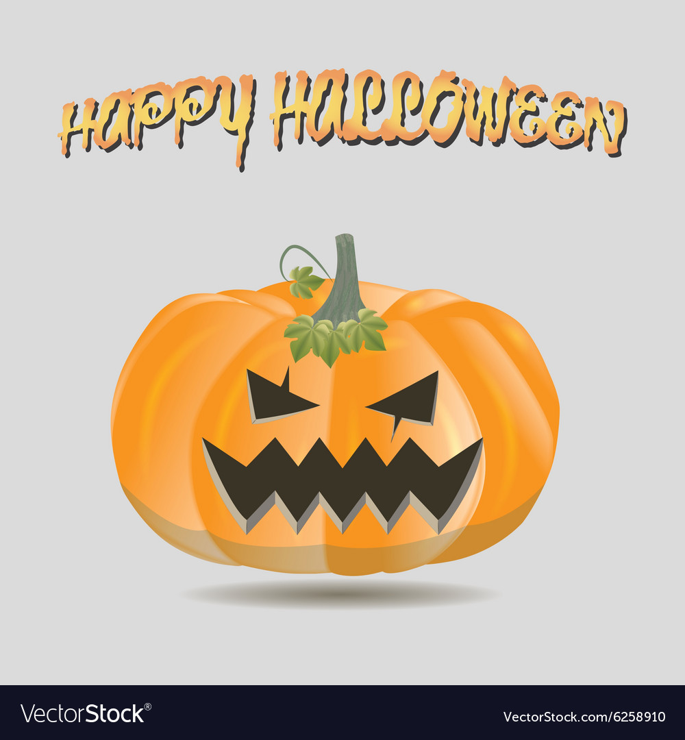 Isolated jack o lantern on a colored background