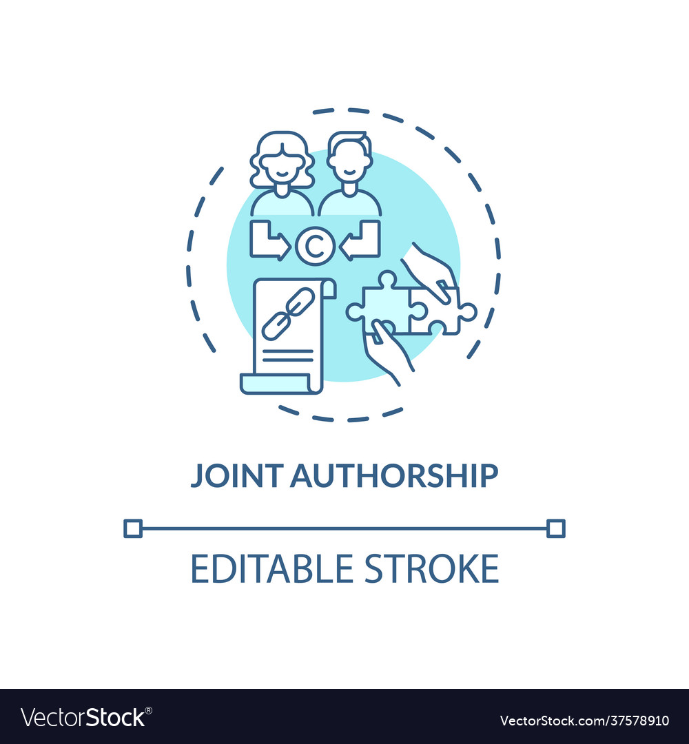 Joint authorship concept icon