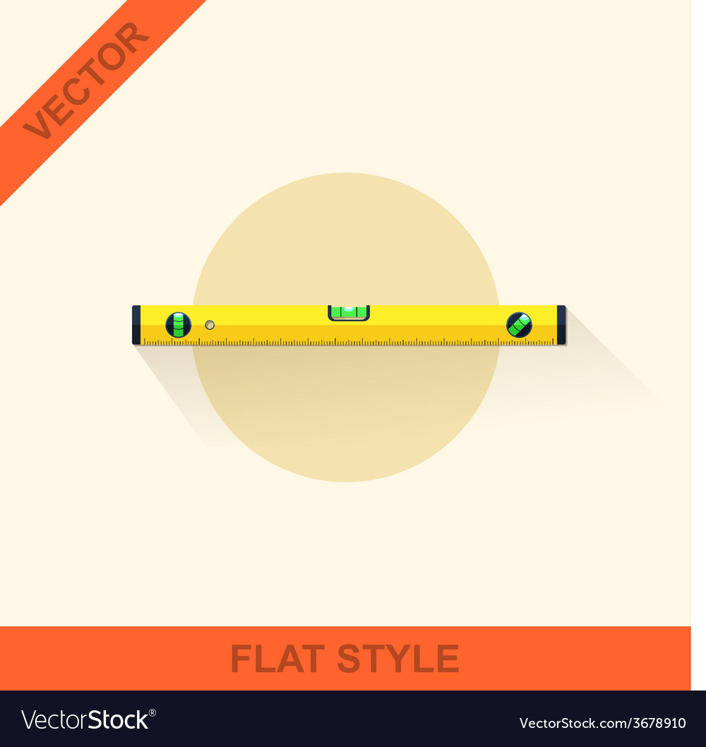 Level tool in a flat style with shadow