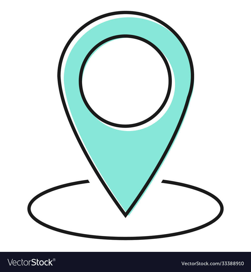 Location icon map pointer symbol isolated