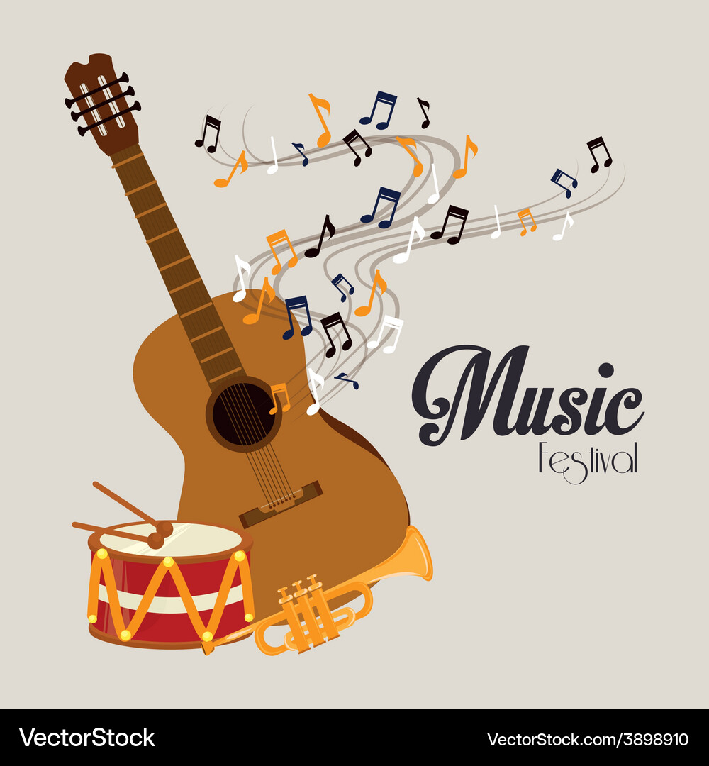 Music design over gray background Royalty Free Vector Image