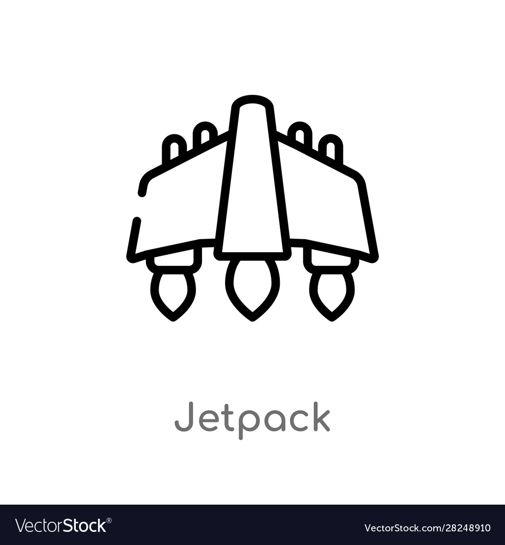 Jetpack Thin Line Icon. Jetpack With A Chair Vector Illustration