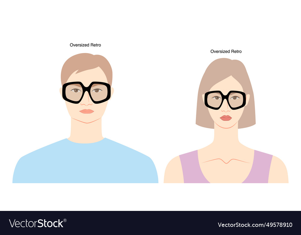 Oversized retro frame glasses on women and men