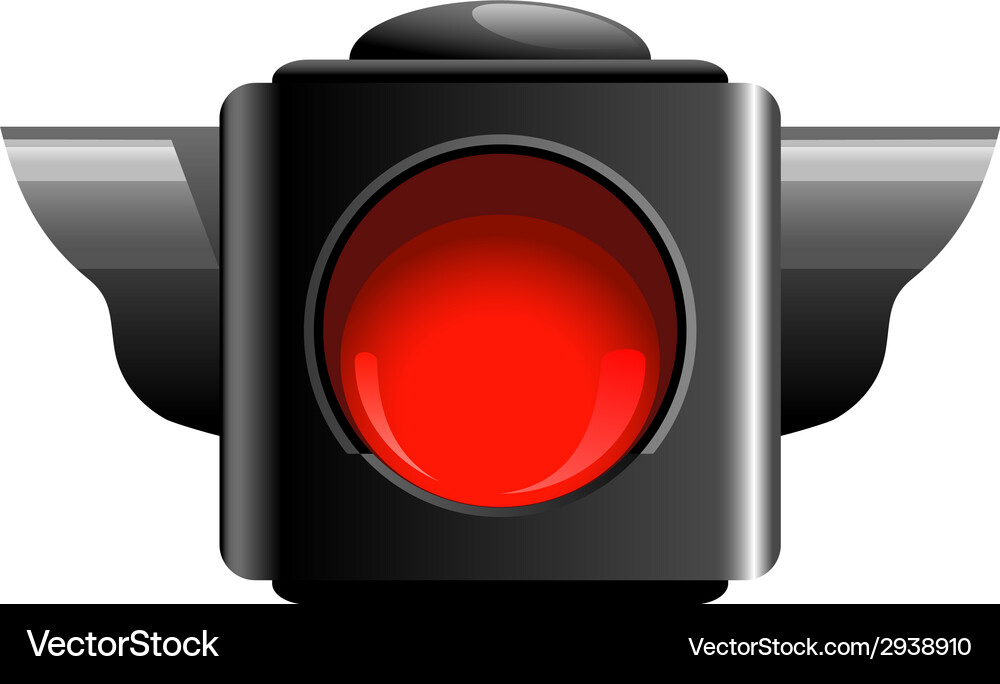 Red Traffic Stoplight Royalty Free Vector Image