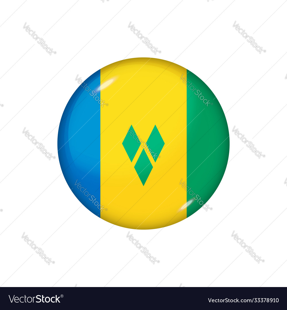 Round flag saint vincent and grenadines