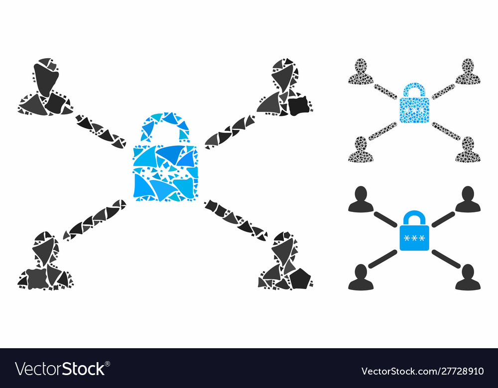 Secured lock relations composition icon humpy vector image Secured lock relations composition icon humpy
