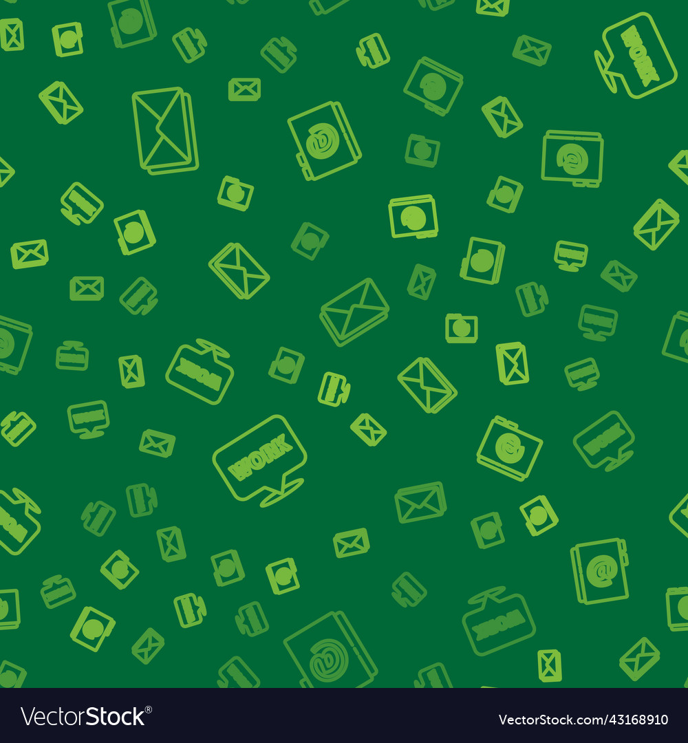 Set line envelope location with text work vector image Set line envelope location with text work