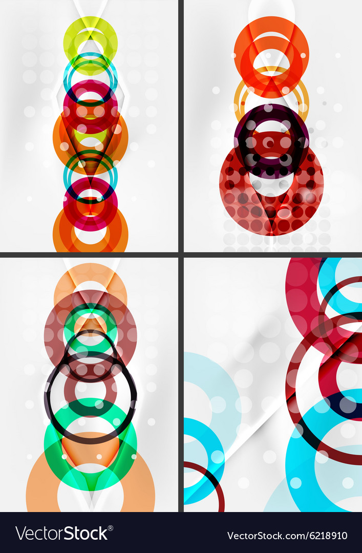 Set of circle shape design abstract backgrounds Vector Image