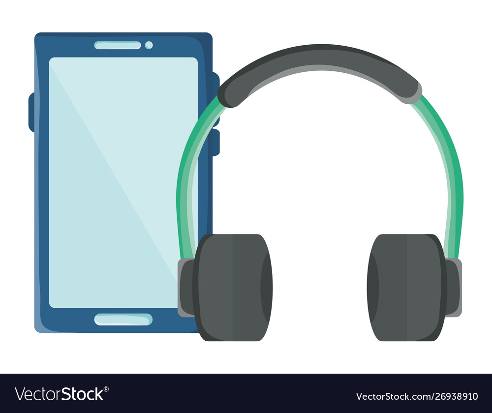 Smartphone with music player application Vector Image Smartphone with music player application