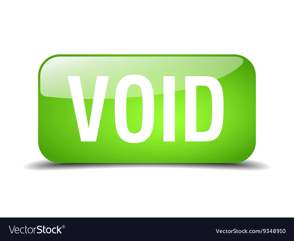Void green square 3d realistic isolated web button