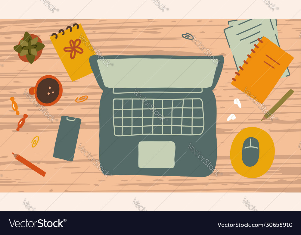 Working desktop remote work concept