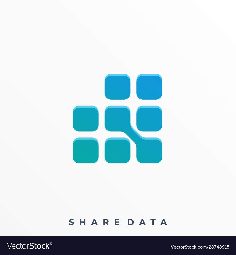 Abstract cube template vector image Abstract cube template