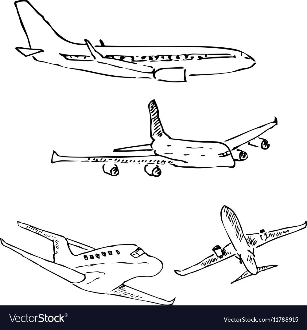 Airplane Picture Drawing  Drawing Skill