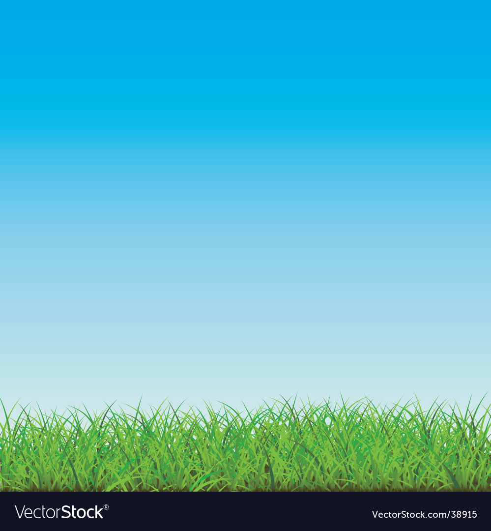 Blue sky with green field Royalty Free Vector Image Blue sky with green field Royalty Free Vector Image