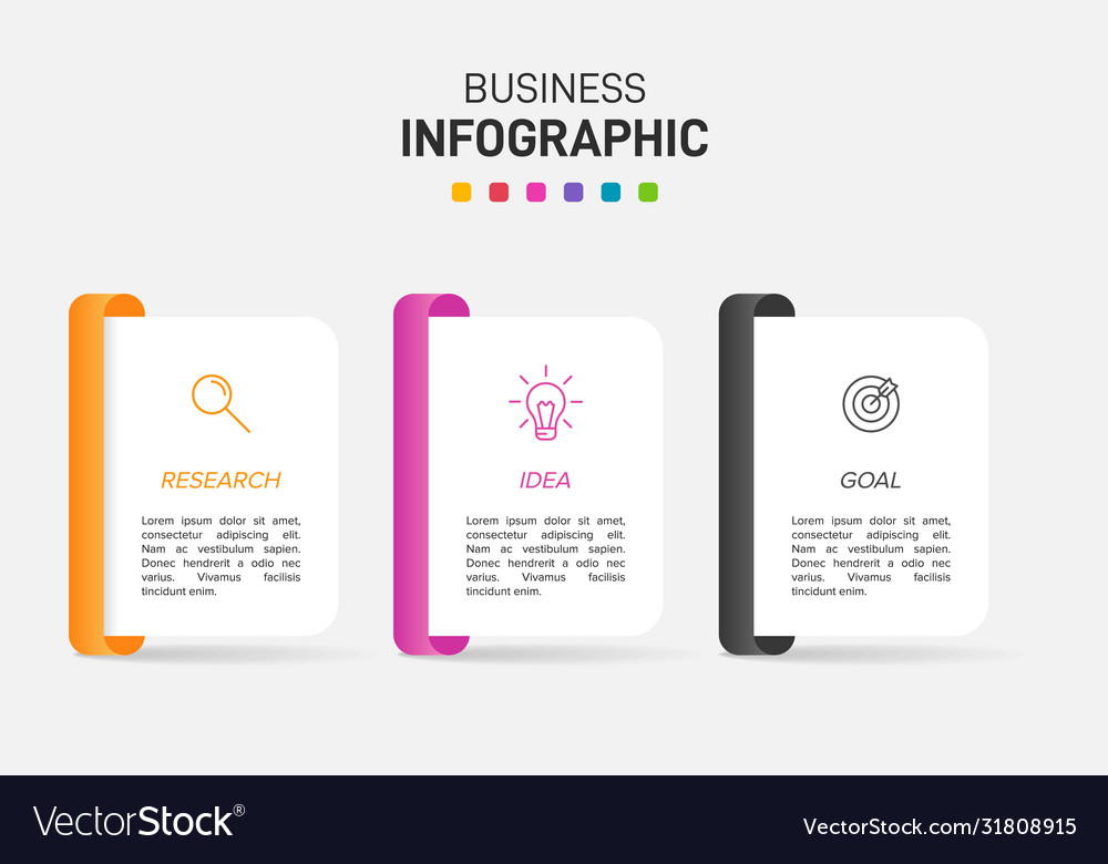 Concept arrow business model with 3 successive Vector Image