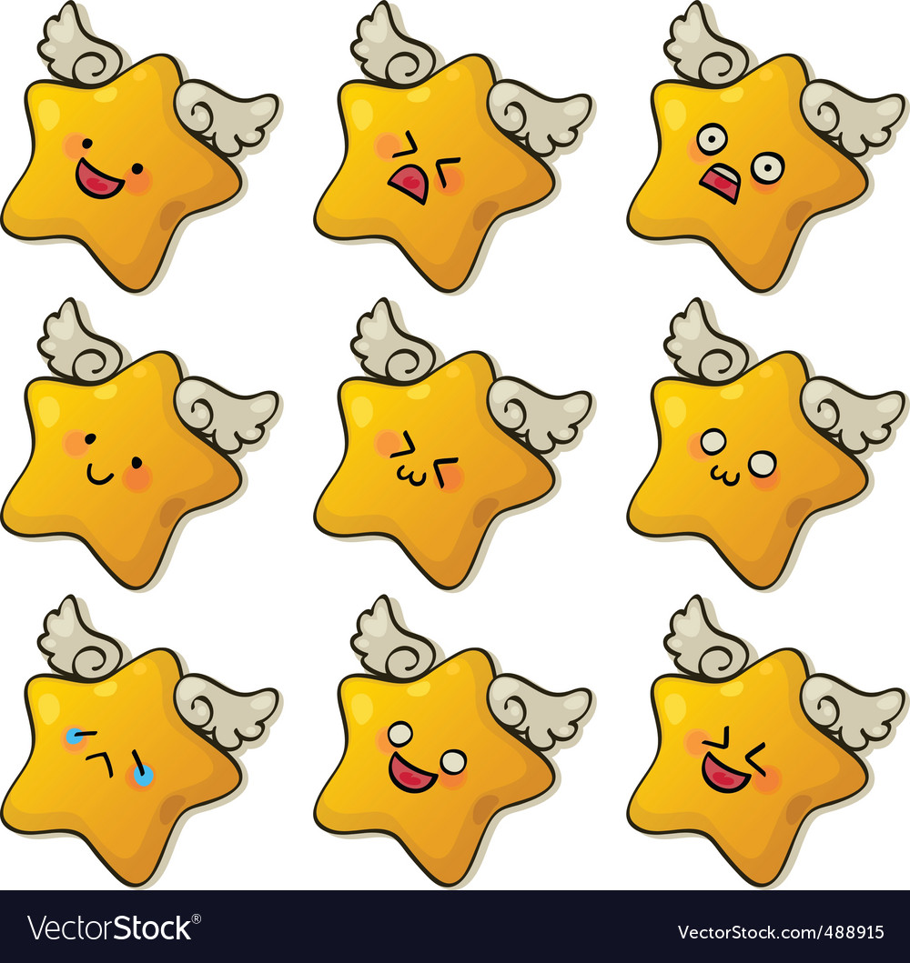 Cute stars Royalty Free Vector Image - VectorStock