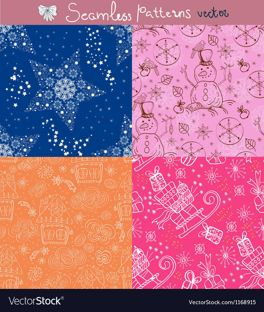 Festive Snowflake Background Set