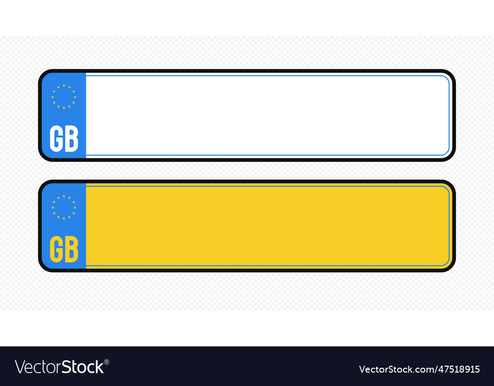 Great britain plate template set