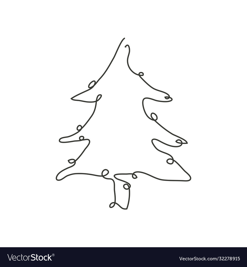 Hand drawn fir tree Royalty Free Vector Image - VectorStock