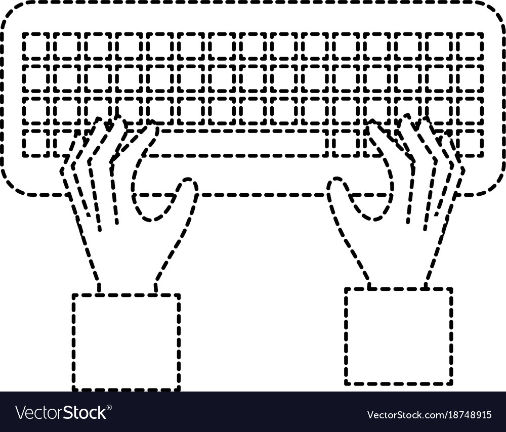 Hands user with keyboard