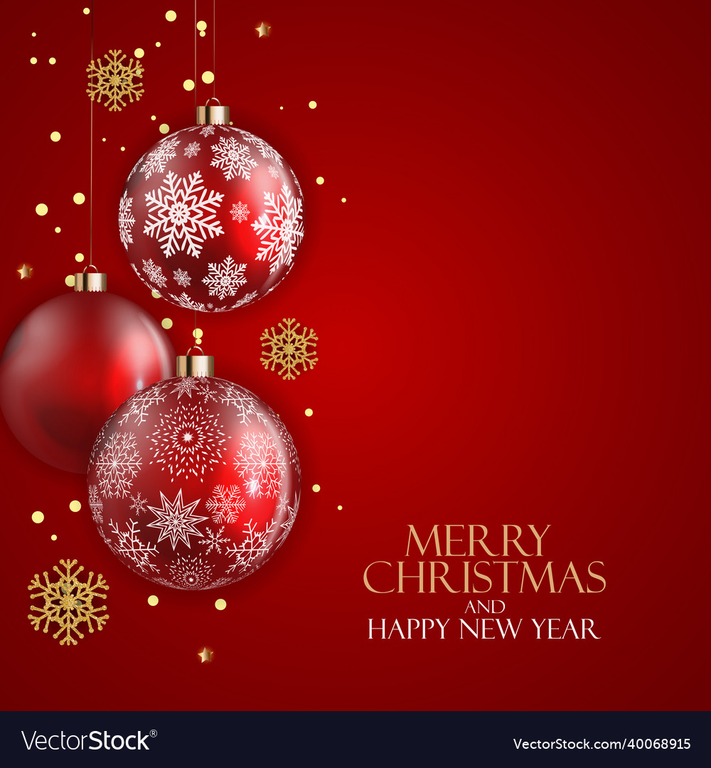 Holiday new year and merry christmas background vector image Holiday new year and merry christmas background