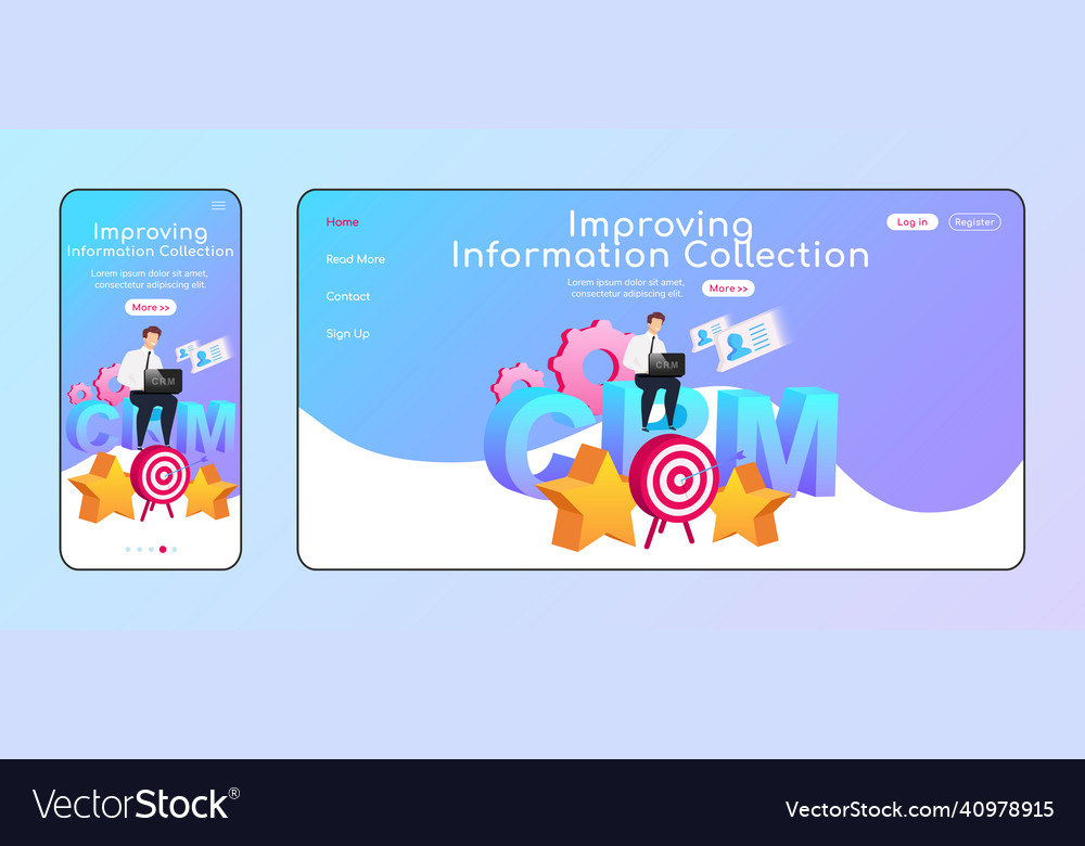 Improving information collection adaptive landing vector image Improving information collection adaptive landing