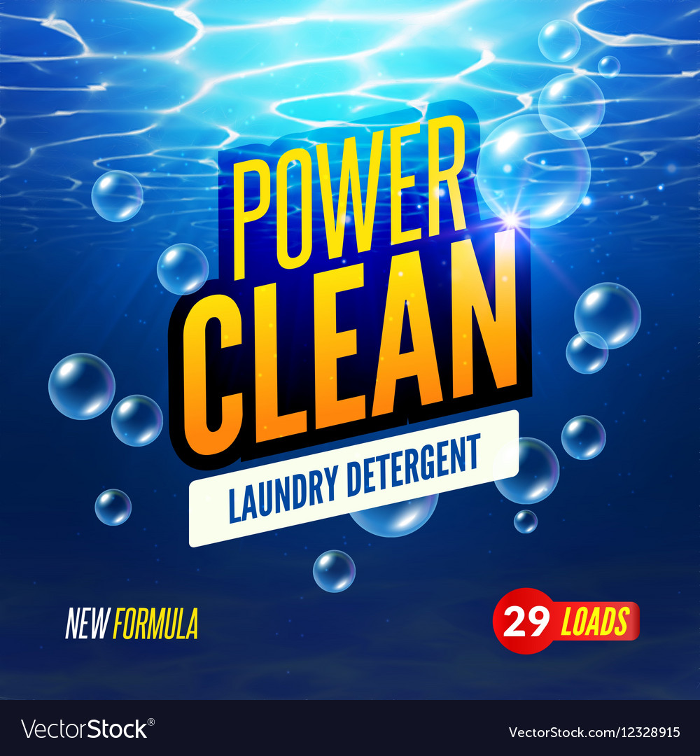 Laundry detergent packaging template design
