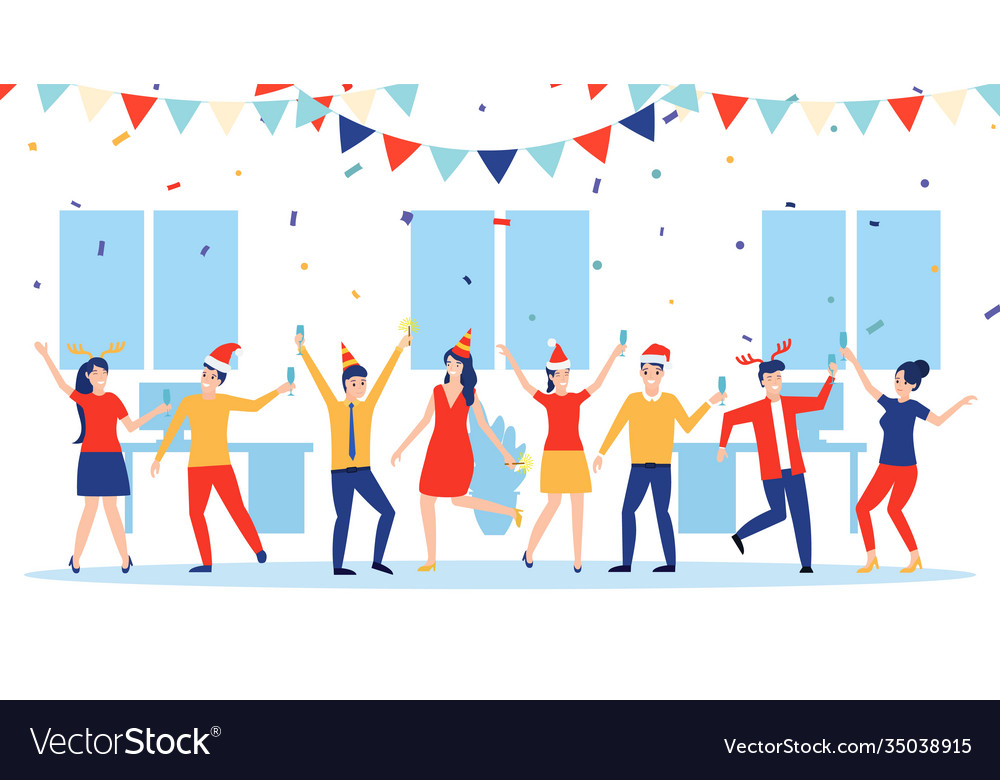 New Year's Office Party Celebration