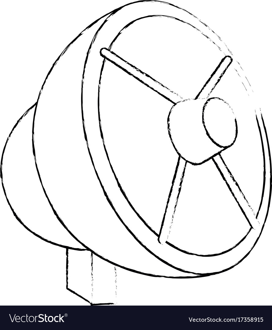 Satellite antenna isolated icon