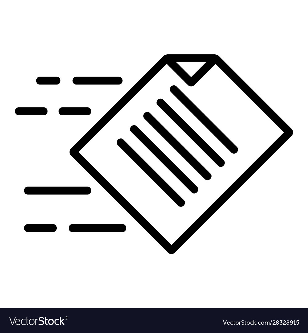 Sending document to icon isolated Vector Image Sending document to icon isolated