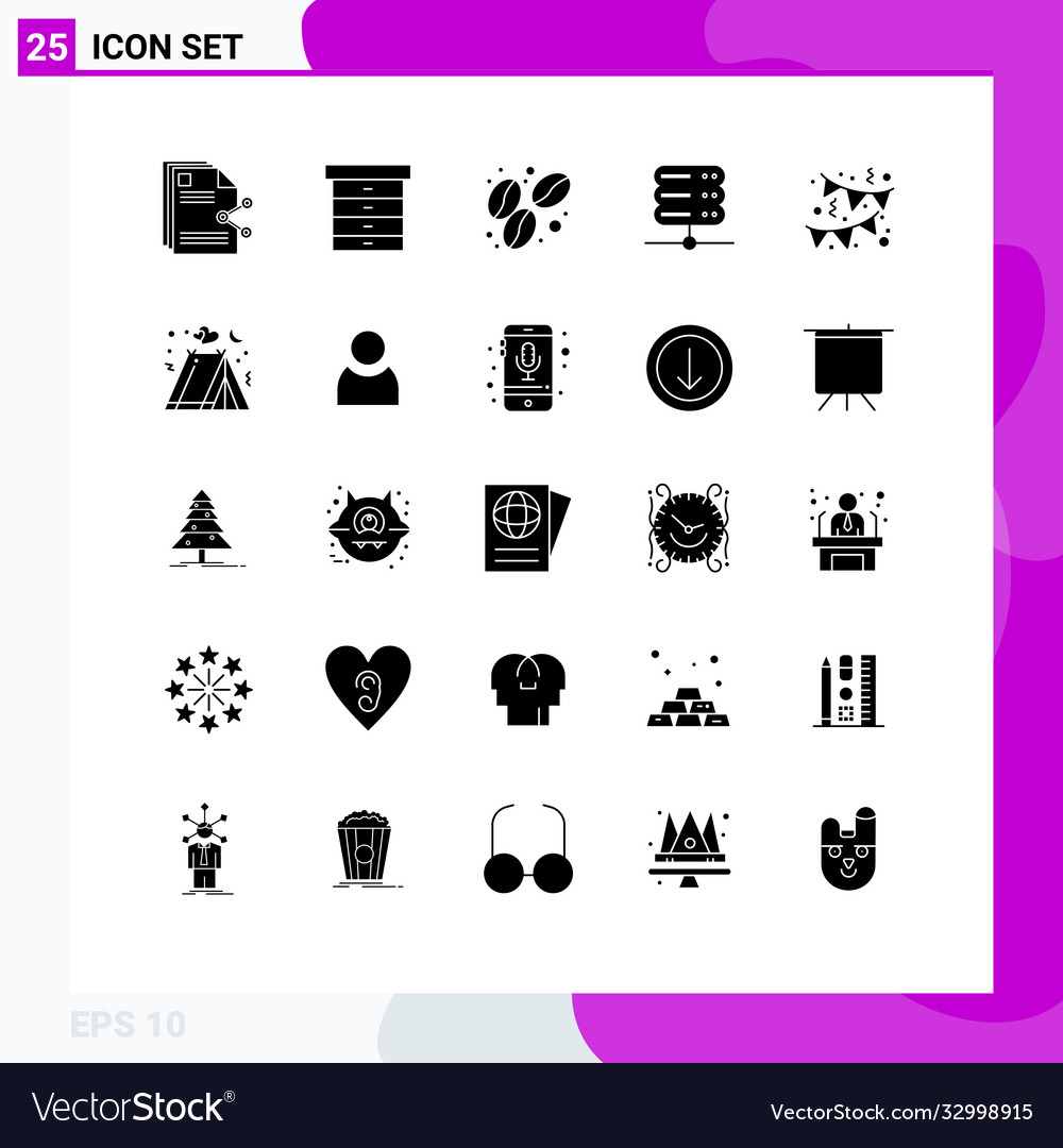 Set 25 modern ui icons symbols signs