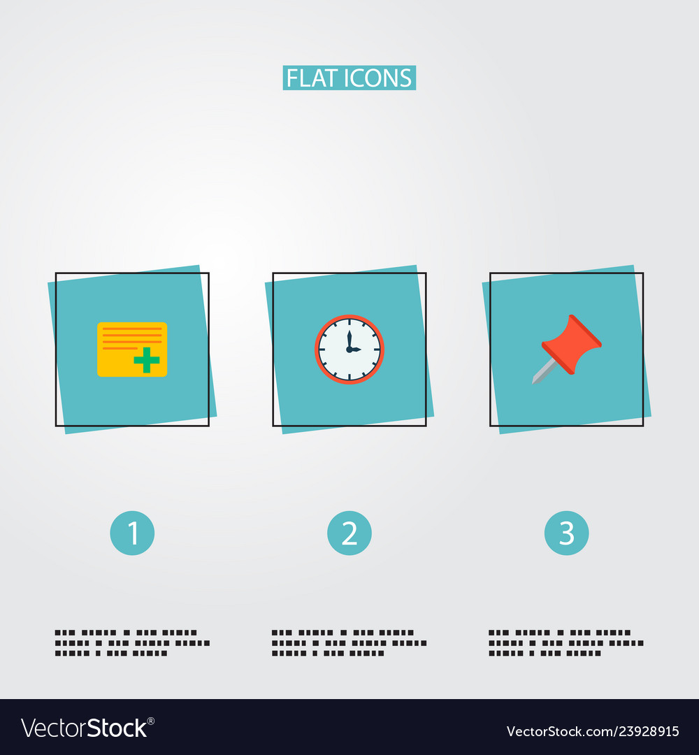 Set task manager icons flat style symbols