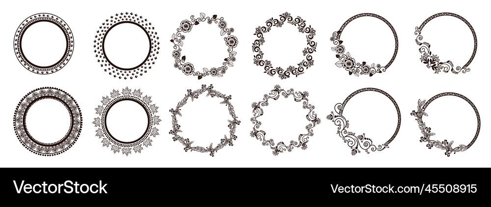 Vintage frames set Royalty Free Vector Image - VectorStock