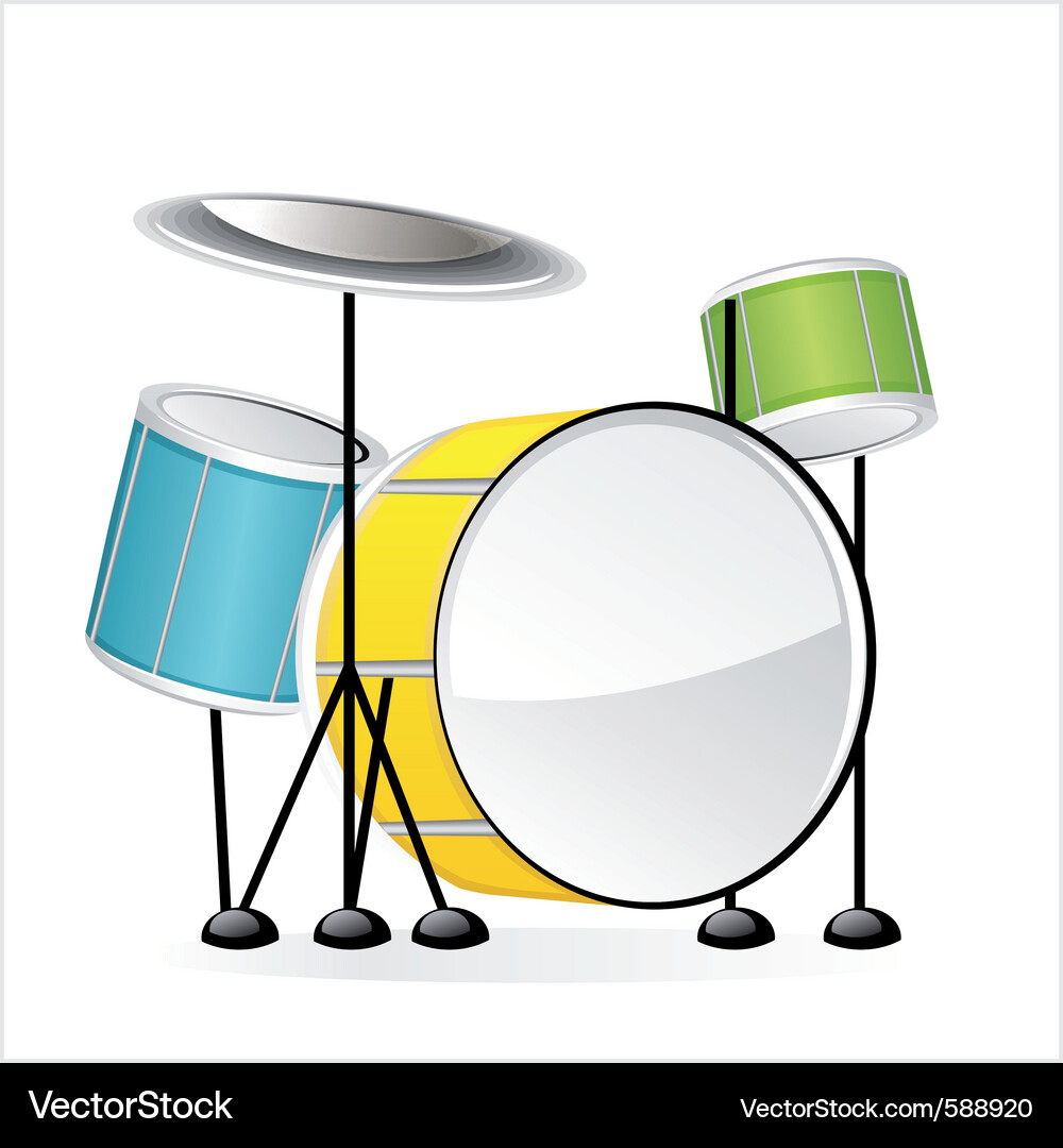 Drum kit Royalty Free Vector Image - VectorStock