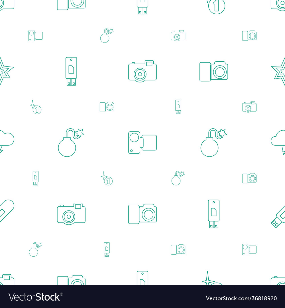 Flash icons pattern seamless white background