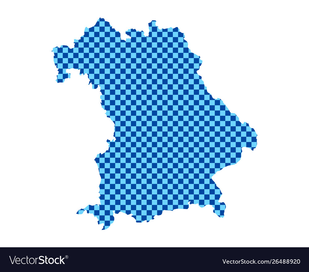 Map bavaria in checkerboard pattern