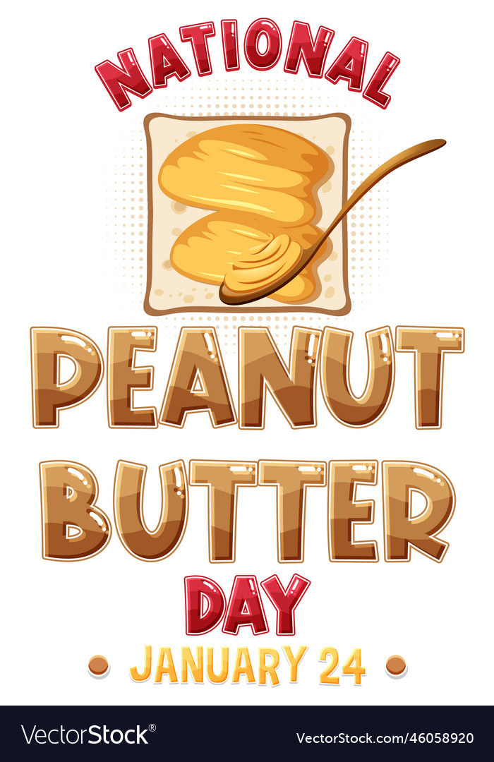 National peanut butter day banner design Vector Image