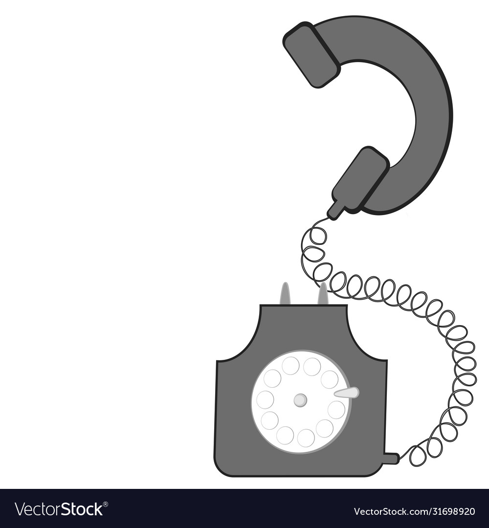 Rare disk phone on a white background