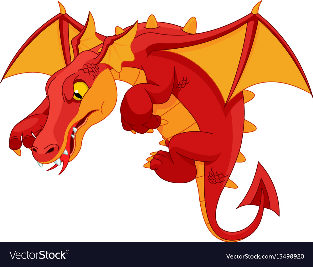 Red dragon Royalty Free Vector Image - VectorStock